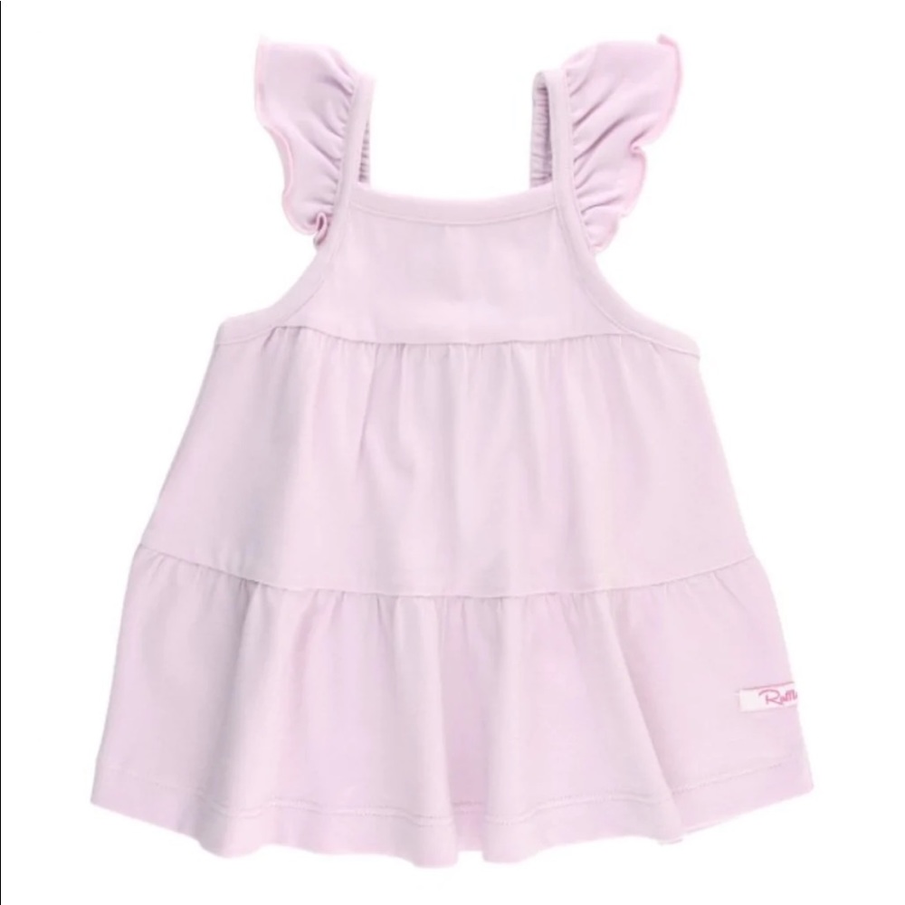 RuffleButts Soft Lilic Tiered Tank